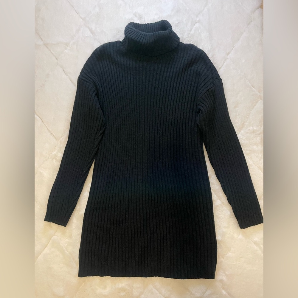 Black Turtleneck Sweater Dress